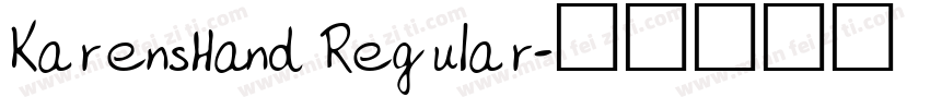 KarensHand Regular字体转换
